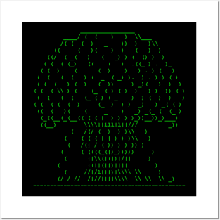 ASCII Nuke (Green Text) Posters and Art